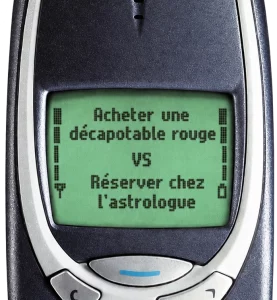 La crise de la quarantaine comme à frapper. Acheter une décapotable rouge ? Très peu pour toi. Tu réserves une consultation chez l'astrologue pour comprendre ce qu'il se passe pour toi dans le ciel.